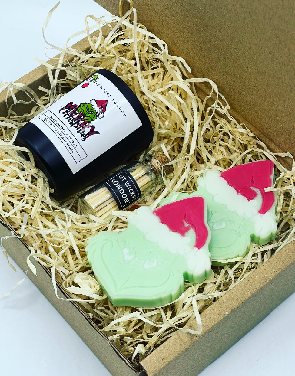 Grinch Candle | Wax Melt | Matches | Gift Set