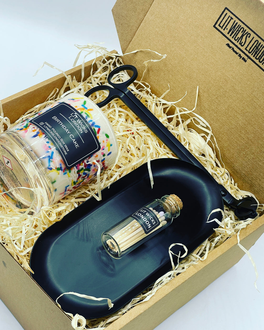 Candle | Matches | Tray | Trimmers Gift Set