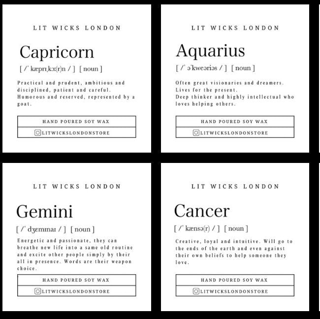 Zodiac | Horoscope | Astrology | Star Sign Candles