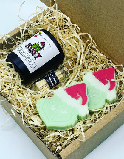 Grinch Candle | Wax Melt | Matches | Gift Set