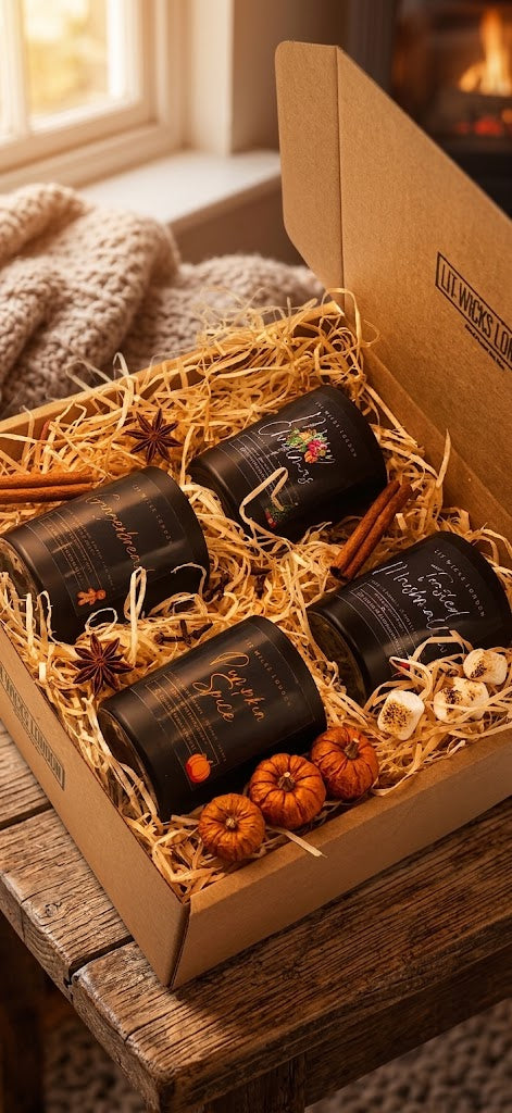 Winter Collection Candle Gift Set | Pumpkin Spice | Winter Spice | Toasted Marshmallow | Gingerbread