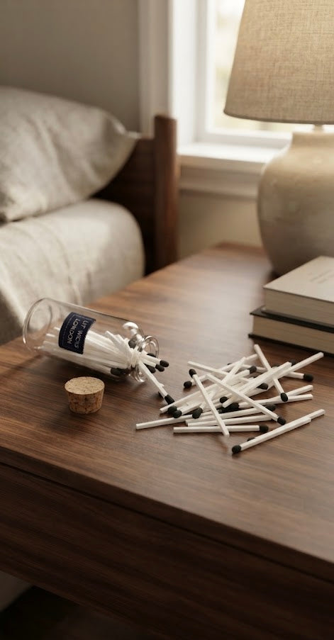Luxury Grey Matchsticks | With Strike Pad | Grey Tip Matchsticks