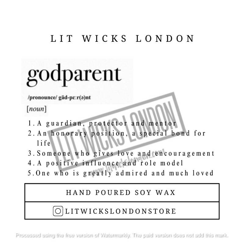 Godmother | Godfather | Godparent Candle & Wax Melt Gift Set