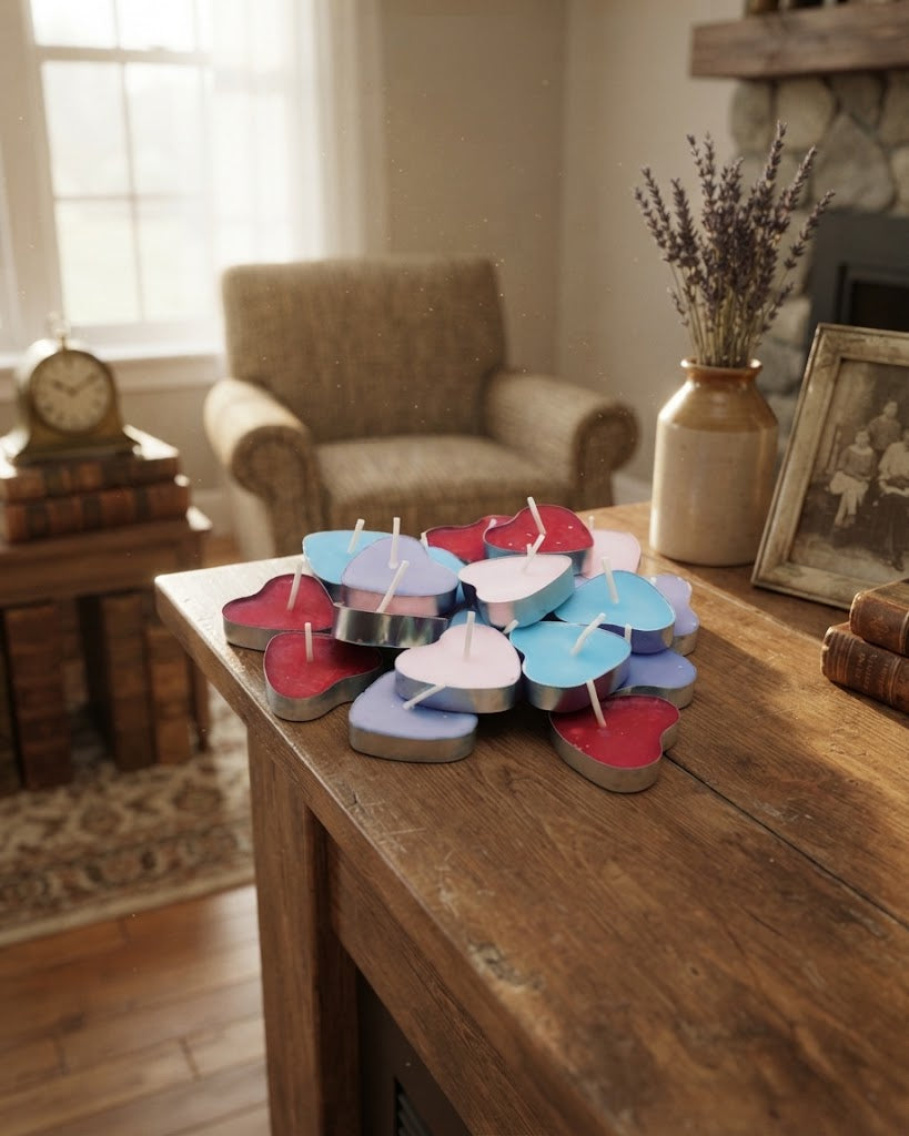 Heart Unscented Tea Lights