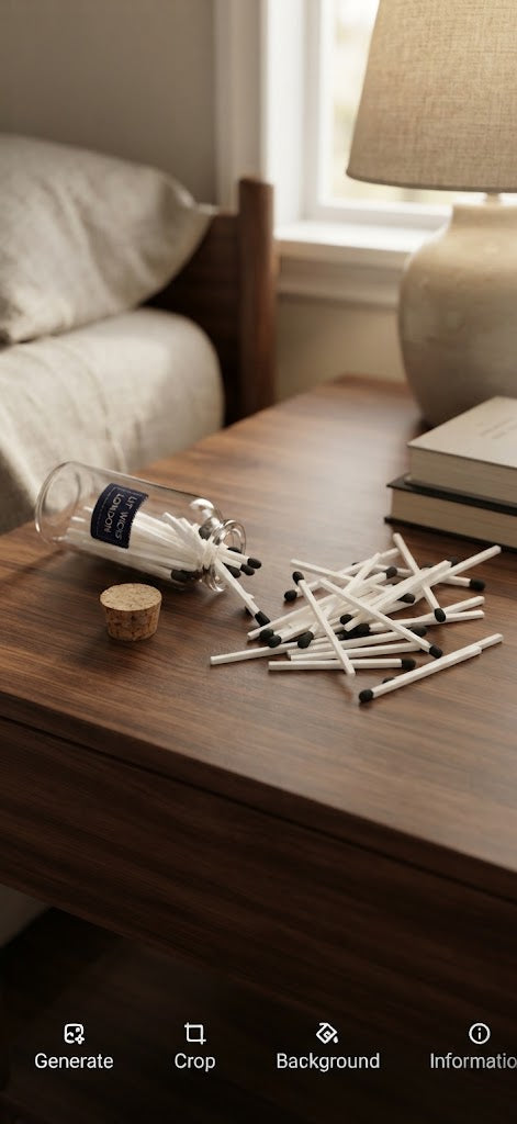 Luxury Grey Matchsticks | With Strike Pad | Grey Tip Matchsticks