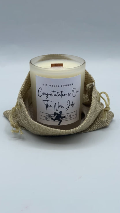 Congratulations On The New Job Candle