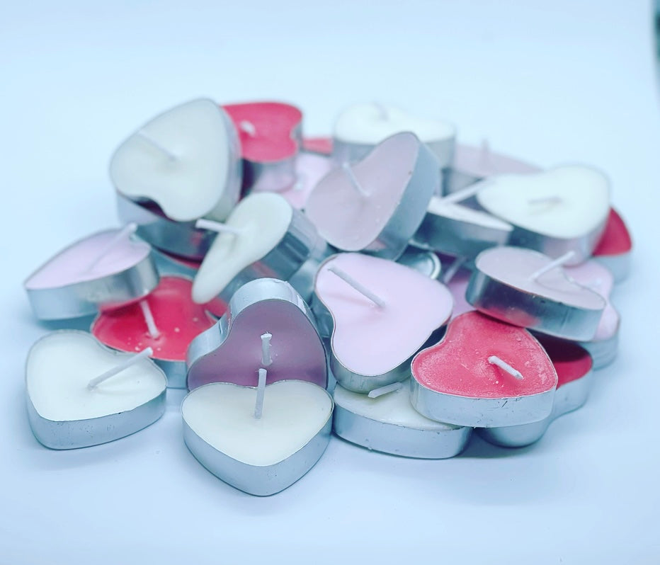 Heart Unscented Tea Lights